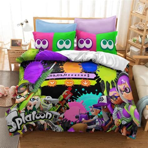 Dfn Splatoon Parure De Lit Imprim E En D Ensemble De Literie