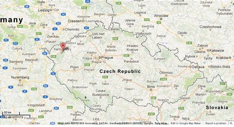 Karlovy Vary on Czech Republic Map