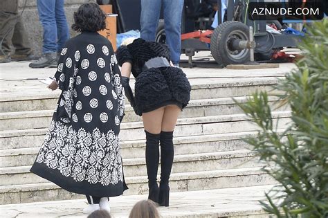 Rita Ora Upskirt While Shooting Wonderwell In Rome Aznude