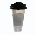 Ml Square Glass With Sipper Lid Disposable Pp Plastic Glass At Rs