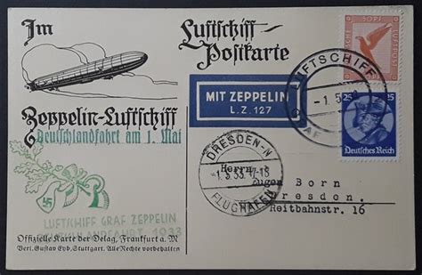 German Empire Zeppelin Document Deutschlandfahrt Catawiki