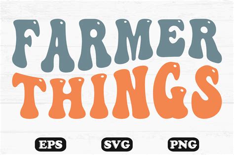 Farmer Things Retro Wavy T Shirt Design Graphic By Hosneara 4767