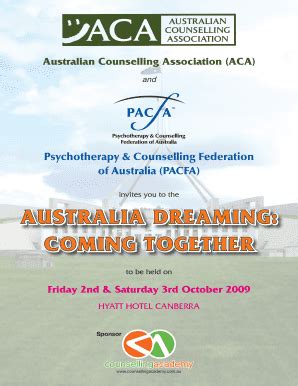 Fillable Online Australian Counselling Association ACA Fax Email