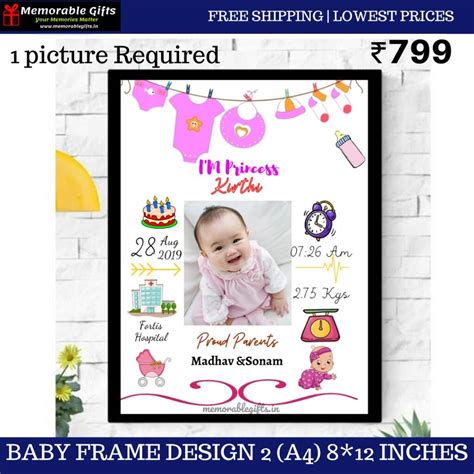 Baby frame design 2 - Memorable Gifts