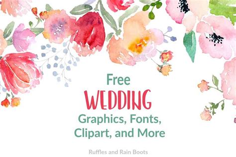 Free Wedding SVGs, Fonts, and Clipart for Gifts and Stationery