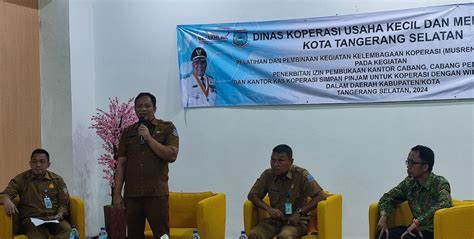 Dinkop Tangsel Gelar Pelatihan Dan Pembinaan Kelembagaan Koperasi