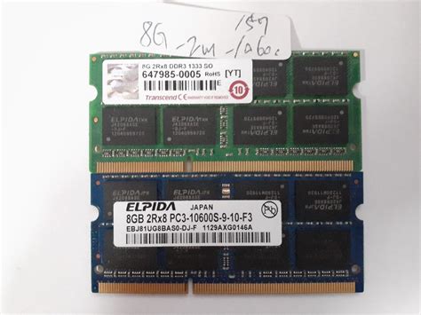 【やや傷や汚れあり】★8gb×2枚 計16gb★動作保証有★ddr3 1333★pc3 10600★ノートパソコンなど★メモリ★送料220円★