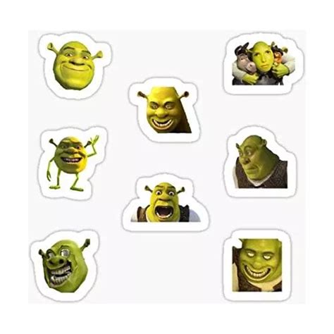 Shrek Meme Sticker Pack Sticker Pack Adhesivo Gráfico Au Meses Sin