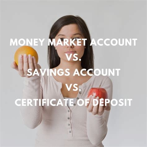 Money Market Account Vs Savings Account Vs Cd Whats The Difference