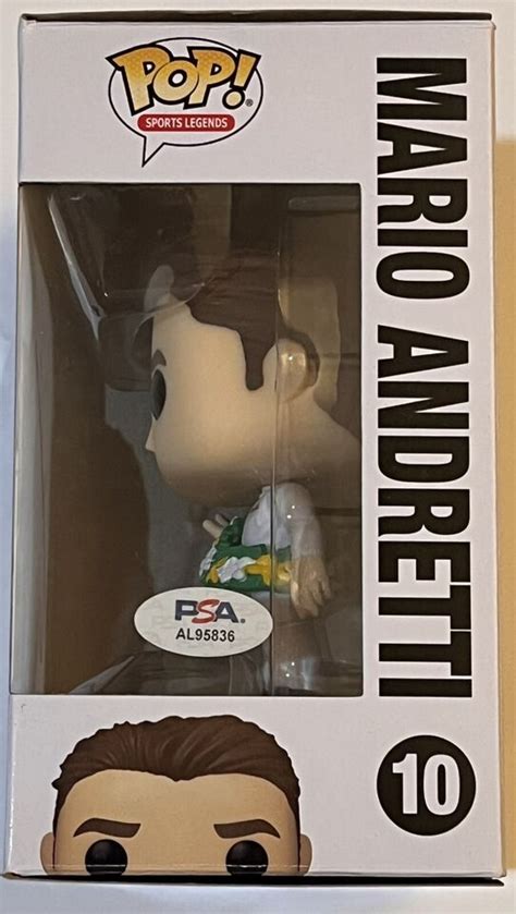 Mario Andretti Signed Funko Pop Psa Dna Autographed Ebay