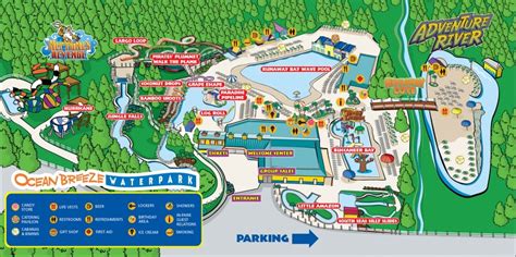 Ocean Breeze Waterpark Trail Map | Liftopia