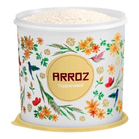 Tupperware Caixa Armazenagem Arroz Floral 5 Kg Plus Original Shopee