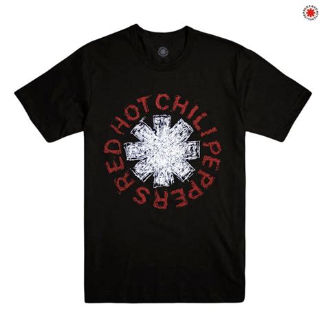 Red Hot Chili Peppers レッドホットチリペッパーズ SCRIBBLE ASTERISK Tシャツ ブラック Tシャツ バンドTシャツの