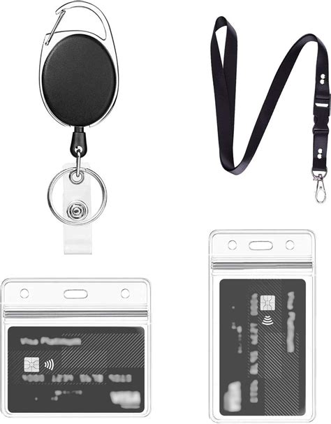 Retractable Lanyard Lanyard With Card Holder 1 Set Includes Lanyard