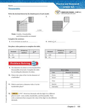 24 Printable decimal place value chart tenths and hundredths Forms and ...