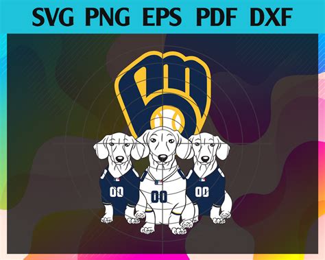 Brewers Dachshund SVG Milwaukee Brewers Png Milwaukee Brewers Svg