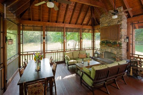 Screened Porch With Seating And Dining Area The Porch Companythe Porch Company