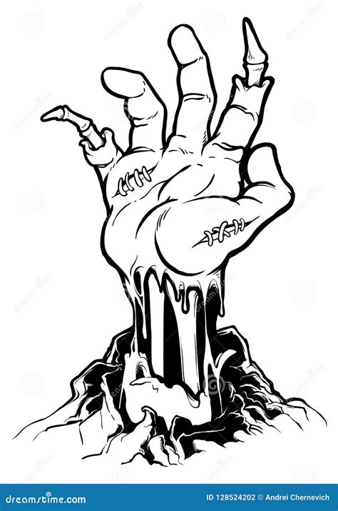 Zombie Hand Drawing ~ Zombie Hand Drawing Stencil Decal Printable ...