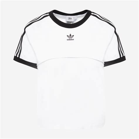 Adidas ТЕНИСКА Tee Ic8808 Дамски Цвят бял Модни Тениски Дрехи Adidas в