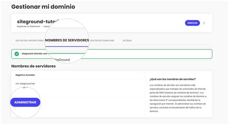 C Mo Cambio Los Nombres De Servidor De Mi Dominio Bc De Siteground