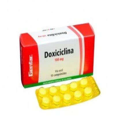 Doxiciclina 100 Mg 10 Tabletas W Tu Droguería en Línea