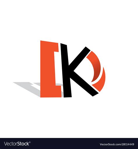 Letter Kd Or Dk Logo Design Royalty Free Vector Image