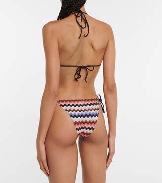 Missoni Mare Zig Zag Knit Triangle Bikini ShopStyle Two Piece Swimsuits