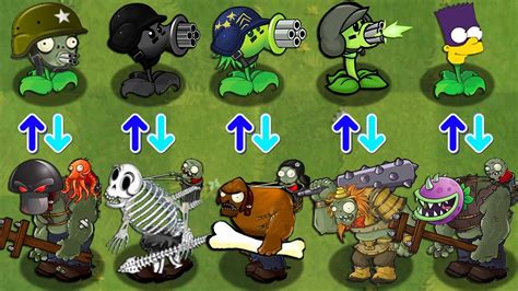 Plants Vs Zombies Mod Zombotany All Gatling PEA Plants VS All