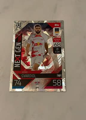 Scheda Match Attax Cl Next Gen Josko Gvardiol Di Rb Lipsia Eur