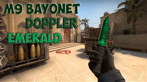 M9 Bayonet Doppler Emerald Gamma Case CS GO Штык Нож М9 Волны Изумруд