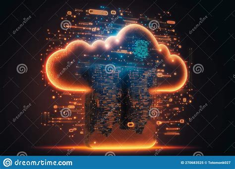 Digital Cloud Computing Technology Concept Generative Ai Stock