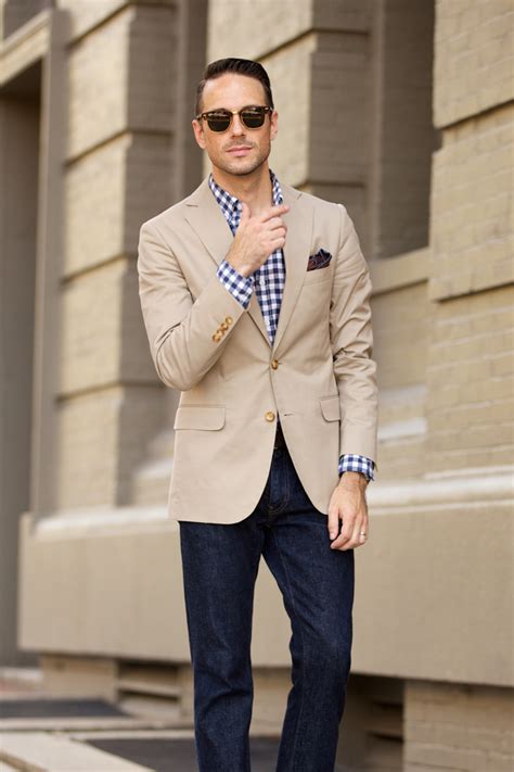 How To Wear Khaki Herringbone Blazer R Malefashionadvice