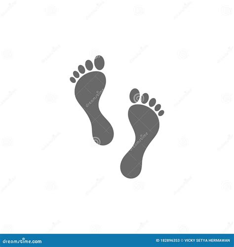 Footprint Path Icon Human Shoes Footstep Walking Way Hiking