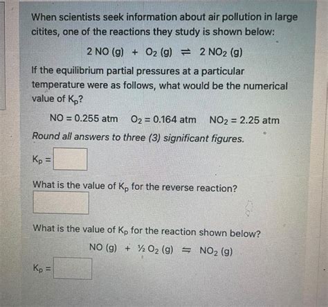 Solved When scientists seek information about air pollution | Chegg.com