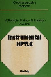 Instrumental HPTLC Proceedings Of The First International Symposium