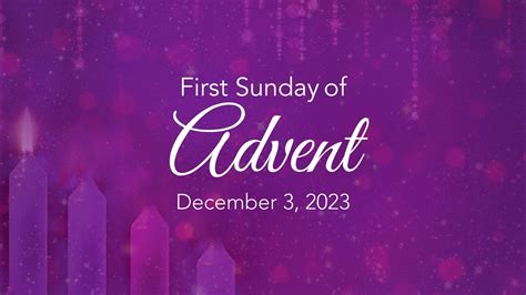 First Sunday Of Advent YouTube