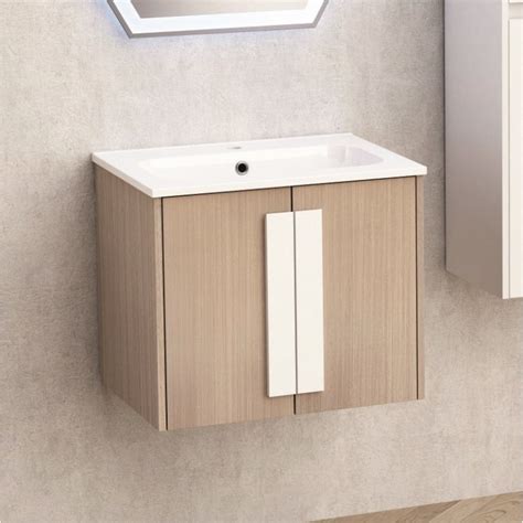 Долен шкаф за баня, панти със “soft close” механизъм. 60x45x50см, PVC ...