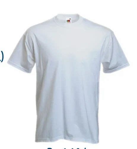 White Plain Sublimation Polyester T Shirt Half Sleeves Size Xxxl 46 At Rs 95 Piece In