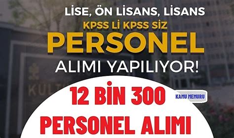 2024 Mart Ayında Kamuya 12 300 Yeni Memur ve Personel Alımı İlanları