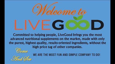 Livegood Business Opportunity Presentation Glenn A Charles