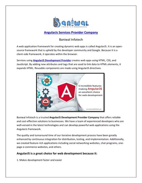 Ppt Angularjs Development Services Provider Company Baniwal