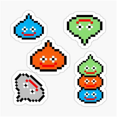 "PixelArt Slime Sticker Pack" Sticker for Sale by AlefgardHero | Redbubble