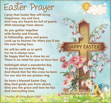 Easter Prayer with Flowers and Cross