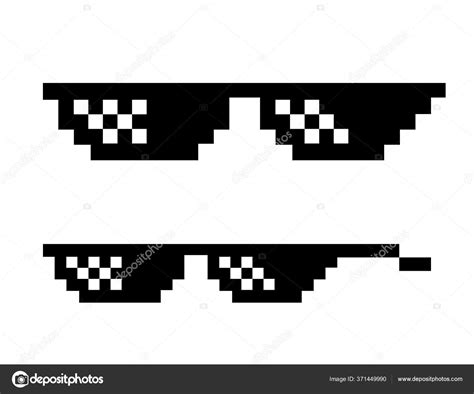 Glasses Pixel Bit On Transparent Background Stock Illustration