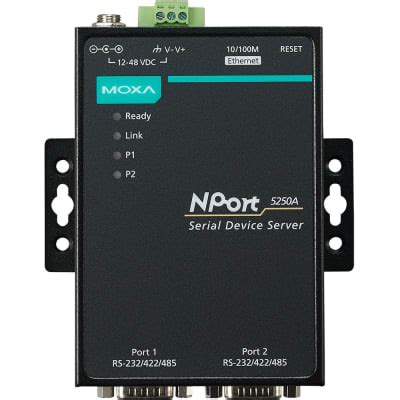 Moxa NPort 5250A Device Server 2 Port 10 100M Ethernet RS 232 422