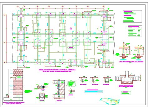 Detalle De Cimentaciones En Autocad Descargar Cad 1412 Kb Bibliocad