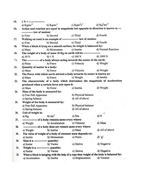 SOLUTION: 9th class physics notes chapter 3 dynamics - Studypool 
