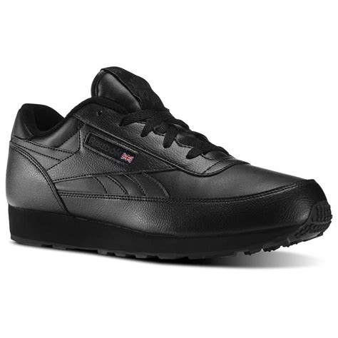 Reebok Men S Classic Renaissance Leather Wide Sneaker Black