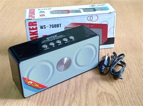 FM Радио, Bluetooth Колонка WS-768BT, FM Радио, MP3 (TF/USB), AUX ...