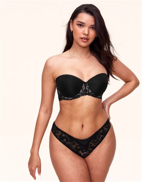 Lugo Black Plus Strapless Contour Balconette 38DD 44D Adore Me